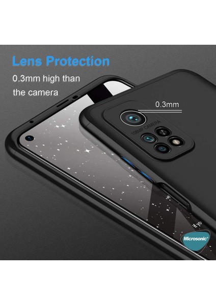 Xiaomi Mi 10T Kılıf Double Dip 360 Protective Mavi