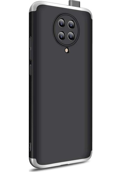 Xiaomi Poco F2 Pro Kılıf Double Dip 360 Protective Siyah Gri