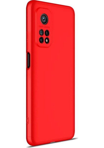 Xiaomi Mi 10T Pro Kılıf Double Dip 360 Protective Kırmızı