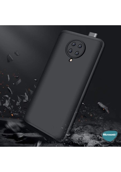 Xiaomi Poco F2 Pro Kılıf Double Dip 360 Protective Siyah Kırmızı