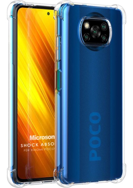 Xiaomi Poco X3 Nfc Kılıf Shock Absorbing Şeffaf