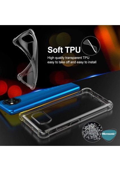 Xiaomi Poco X3 Nfc Kılıf Shock Absorbing Şeffaf