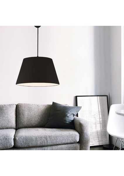 North Home Konik Kumaş Büyük Boy Tavan Sarkıt Avize Siyah modelleri