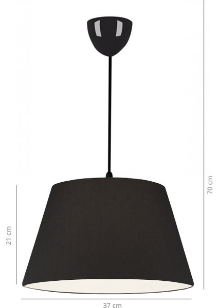 North Home Konik Kumaş Büyük Boy Tavan Sarkıt Avize Siyah indirimleri