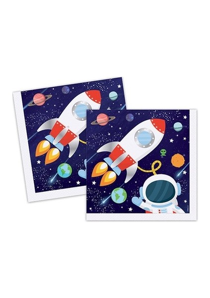 Kozmik Galaksi Uzay Temalı Kağıt Peçete 16 Adet