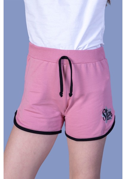 Kız Çocuk Star Girl Nakışlı Şort