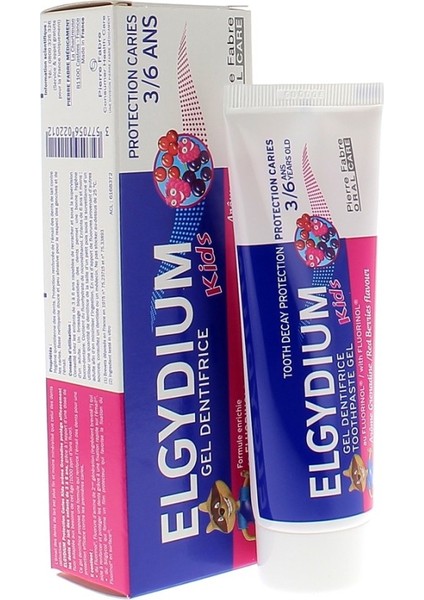 Elgydium Kırmızı Meyveler Aromalı 3-6 Yaş Çocuk Diş Macunu 50 ml