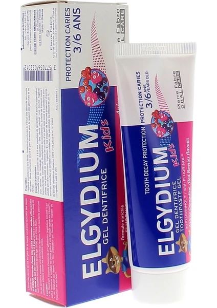 Oral Care Elgydium Kırmızı Meyveler Aromalı 3-6 Yaş Çocuk Diş Macunu 50 ml