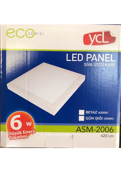 6W Sıvaüstü Kare Beyaz LED Panel ASM-2006B fiyatları