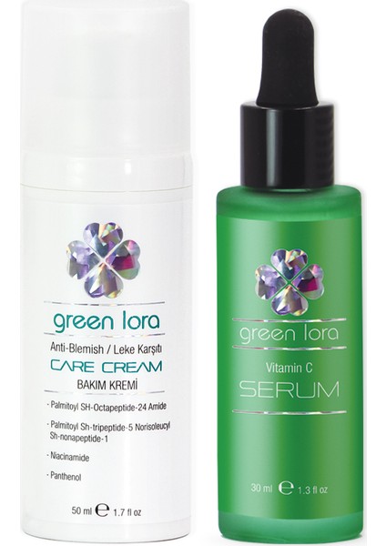 - Leke Karşıtı Krem + C Vitamini Serumu 2'si 1 Arada