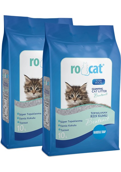 - 2X10 Lt - Marsilya Kokulu Bentonit Kedi Kumu