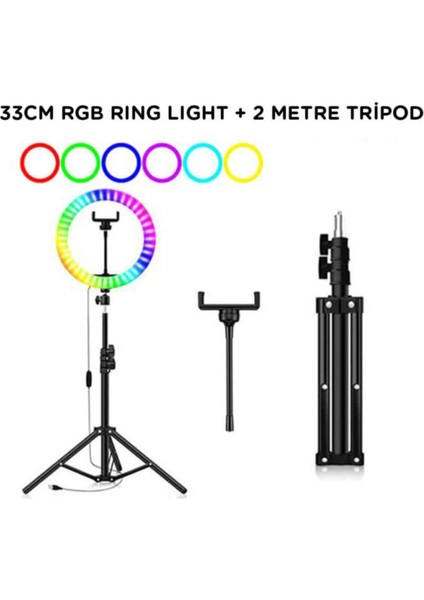 MJ26 10INÇ Rgb LED Selfie Işığı Tripot Makyaj Rıng Lıght