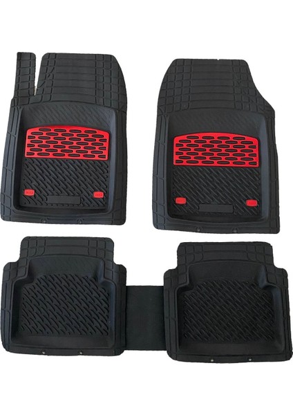 Safir Kia Clarus 1998 2001 Krom Kırmızı 3D Paspas