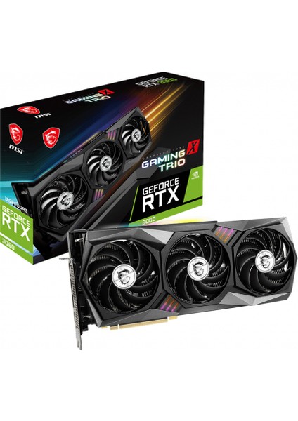 Msı Geforce Rtx 3060 Gaming x Trio 12GB 192 Bit Gddr6 Pcı-E 4.0 Ekran Kartı (RTX-3060-GAMING-X-TRIO-12G)