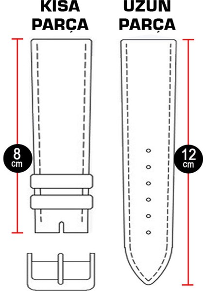 18MM Kahverengi Saat Kordonu Kayış