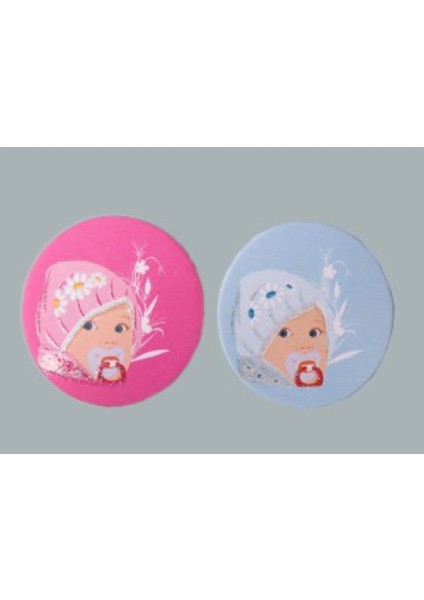Sticker Bebek Emzikli Papatyalı Pembe Pak:50