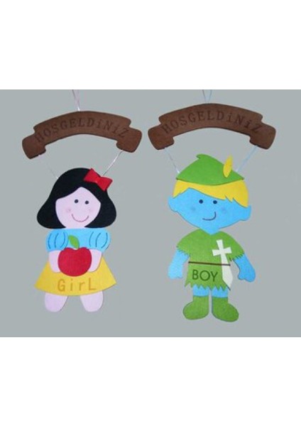 Kapı Süsü Bebekli Küçük Pembe P1