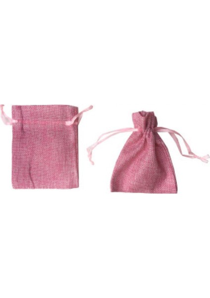Kese Çuval Natural Pembe Küçük 9X12CM P20