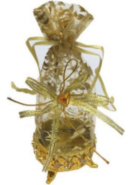 12 Adet Kutu Ayaklı Keseli Küçük Boy Altın P1