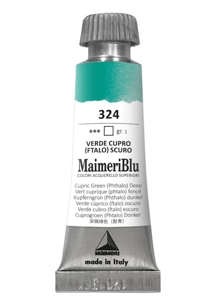 Maimeriblu Tüp Suluboya 12 ml - 324 Cupric Green Deep