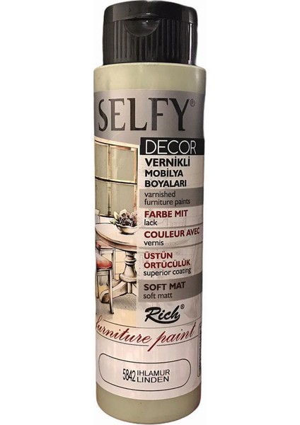 Selfy Decor Vernikli Boya 500 cc - Ihlamur 5842