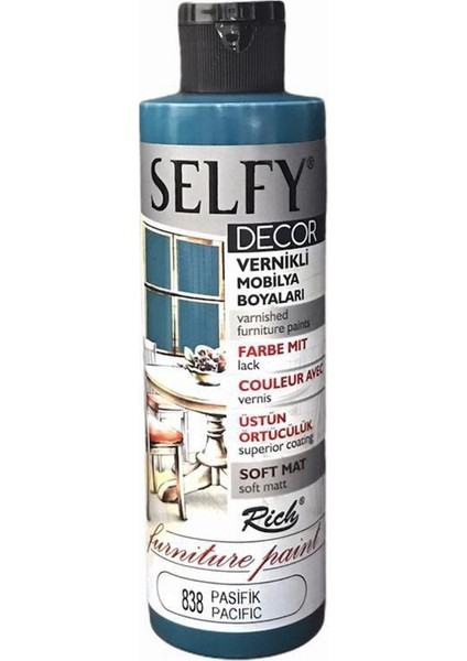 Selfy Decor Vernikli Boya 240 cc - Pasifik 838