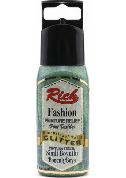 Boyutlu Boncuk Boya Simli 60 cc Yaprak Yeşili 0998