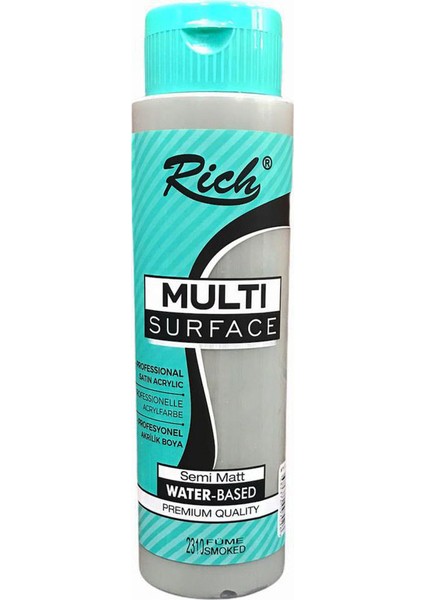 Multi Surface Her Yüzey Için Akrilik Boya 500 cc - Füme 2310