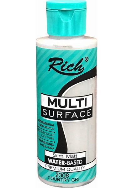 Multi Surface Her Yüzey Için Akrilik Boya 120 cc - Country Gri 2308