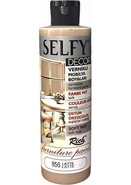 Selfy Decor Vernikli Boya 240 cc - Latte 856