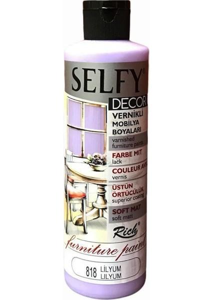 Selfy Decor Vernikli Boya 240 cc - Lilyum 818