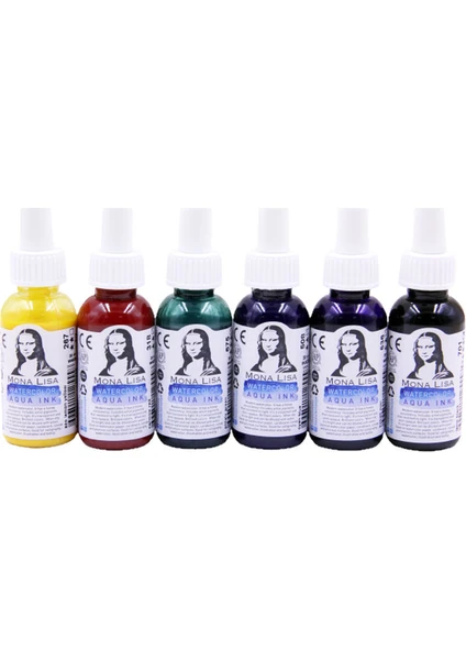 Mona Lisa Watercolor Aqua Ink 6 x 30 ml