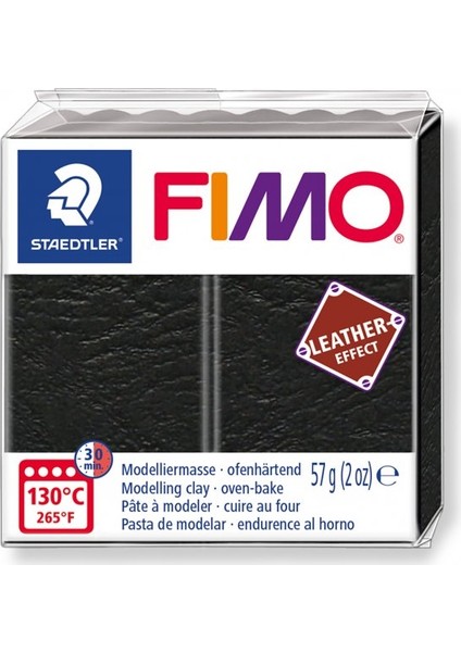 Fimo Leather Effect Modelleme Kili 57 gr - Black