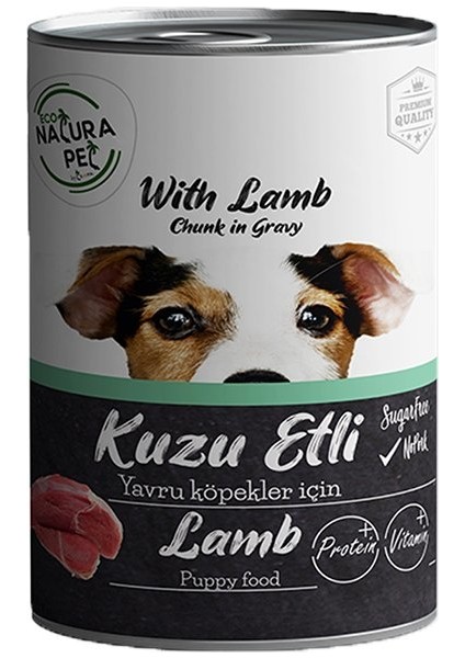 Eco Natura Pet Puppy Kuzu Etli Yavru Köpek Konservesi 400 gr