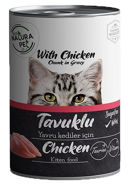 Eco Natura Pet Kitten Tavuklu Yavru Kedi Konservesi 400 gr