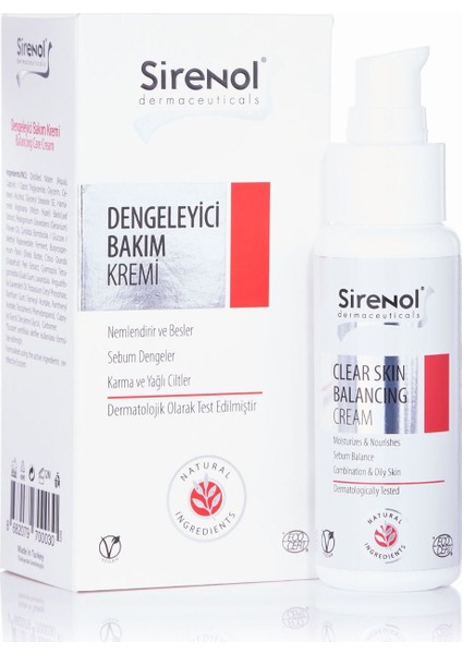 Natural Dengeleyici Bakım Kremi