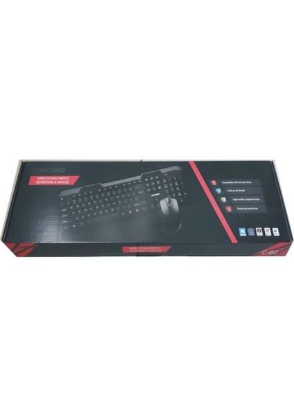 C-60 Kablosuz Q Klavye Mouse Set