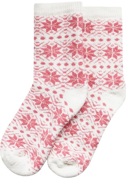 Kar Tanesi Desenli 3'lü Set Beyaz Kışlık Çorap fiyatları