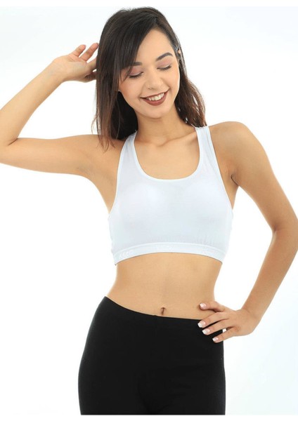 Kadın Likralı Sporcu Büstiyer Yarım Atlet Body 3 Adet - 6050