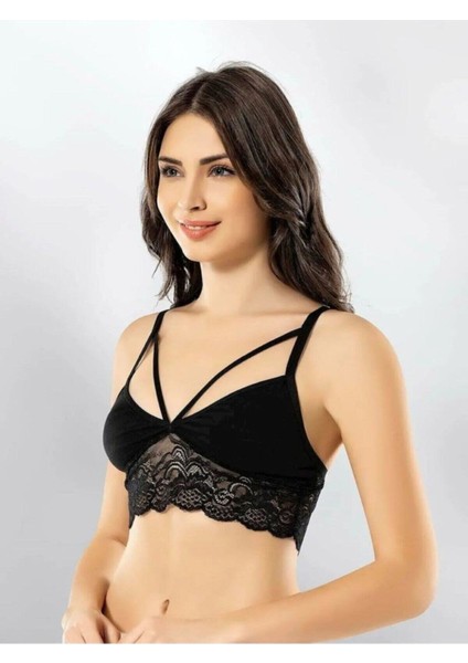 Kadın Dantel Ip Askılı Büstiyer 2 Adet - 6342
