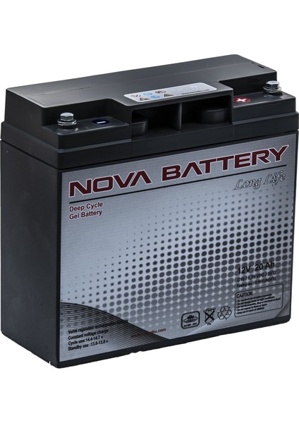 12V 20AH Jel Akü (Deepcycle) Extra Performans