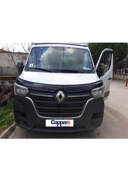 Renault Master Ön Kaput Koruyucu Rüzgarlık Deflektör Akrilik Abs 4mm Parlak Siyah 2019->