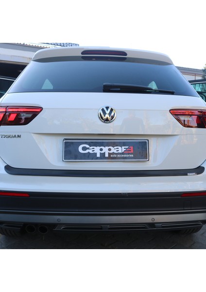 Volkswagen Tiguan Arka Tampon Eşiği Koruma Abs Mat Siyah 2016->