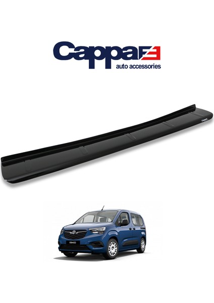Opel Combo E Arka Tampon Üstü Koruma Akrilik Abs Parlak Siyah 2018->