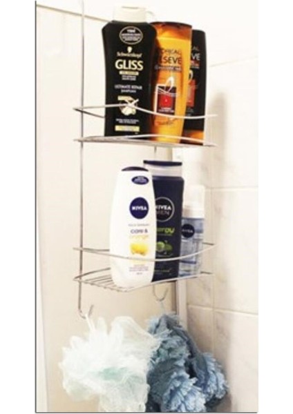 2 Katlı Banyo Rafı Şampuanlık Banyo Düzenleyici Sabunluk modelleri