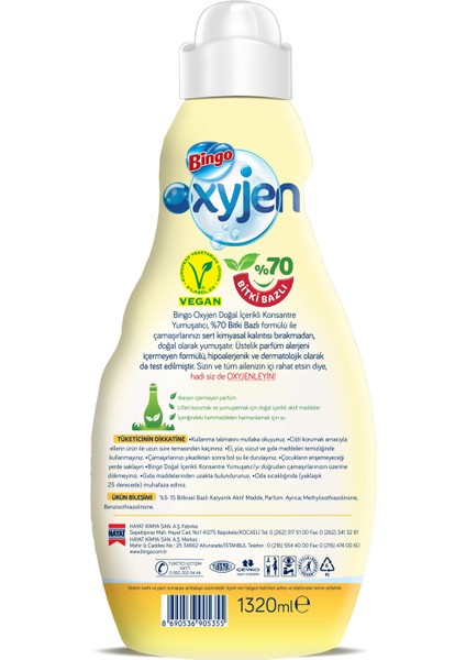 Bingo Oxyjen Konsantre Yumuşatıcı 1320 ml Mimoza & Matcha Çayı