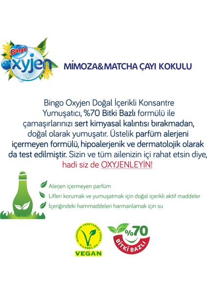 Bingo Oxyjen Konsantre Yumuşatıcı 1320 ml Mimoza & Matcha Çayı