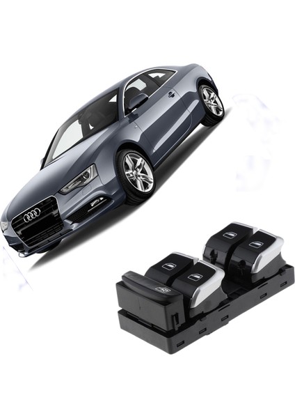 Audi A5 Sol Dörtlü Cam Düğmesi Anahtarı 2008--2013