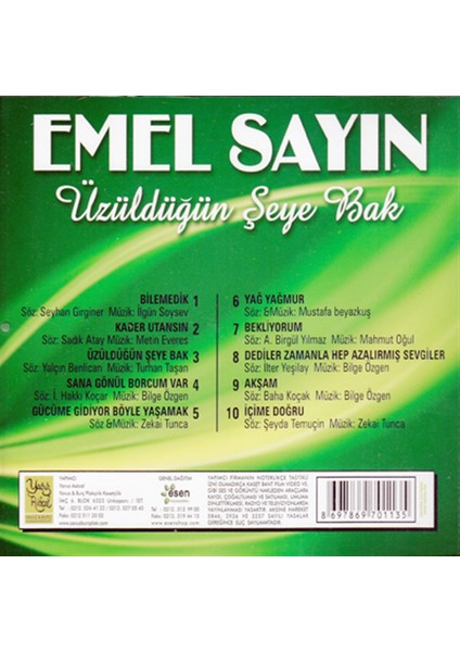 Emel Sayın-Üzüldüğün Şeye Bak - CD