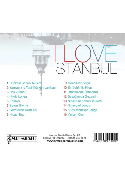 I Love Istanbul-Yaşayan Melodiler - CD